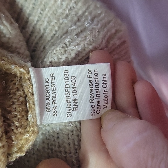 Blu Pepper Size Small Colorblock Turtleneck Sweater - Picture 3 of 4